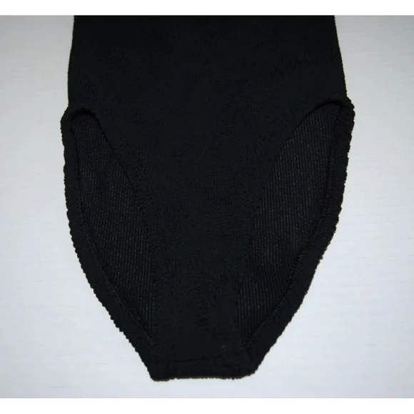 NWOT HUNZA G DOMINO RING HARDWARE ONE-PIECE SWIMSUIT BLACK WOMEN'S ONE SIZE - Picture 9 of 14